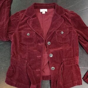LOFT Rich Burgundy Corduroy Blazer